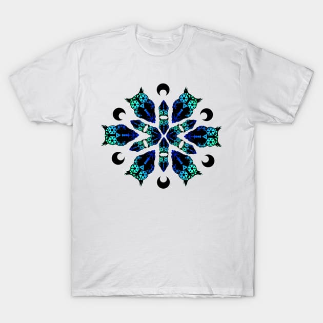 Winter Owl Mandala T-Shirt by Not Meow Designs 